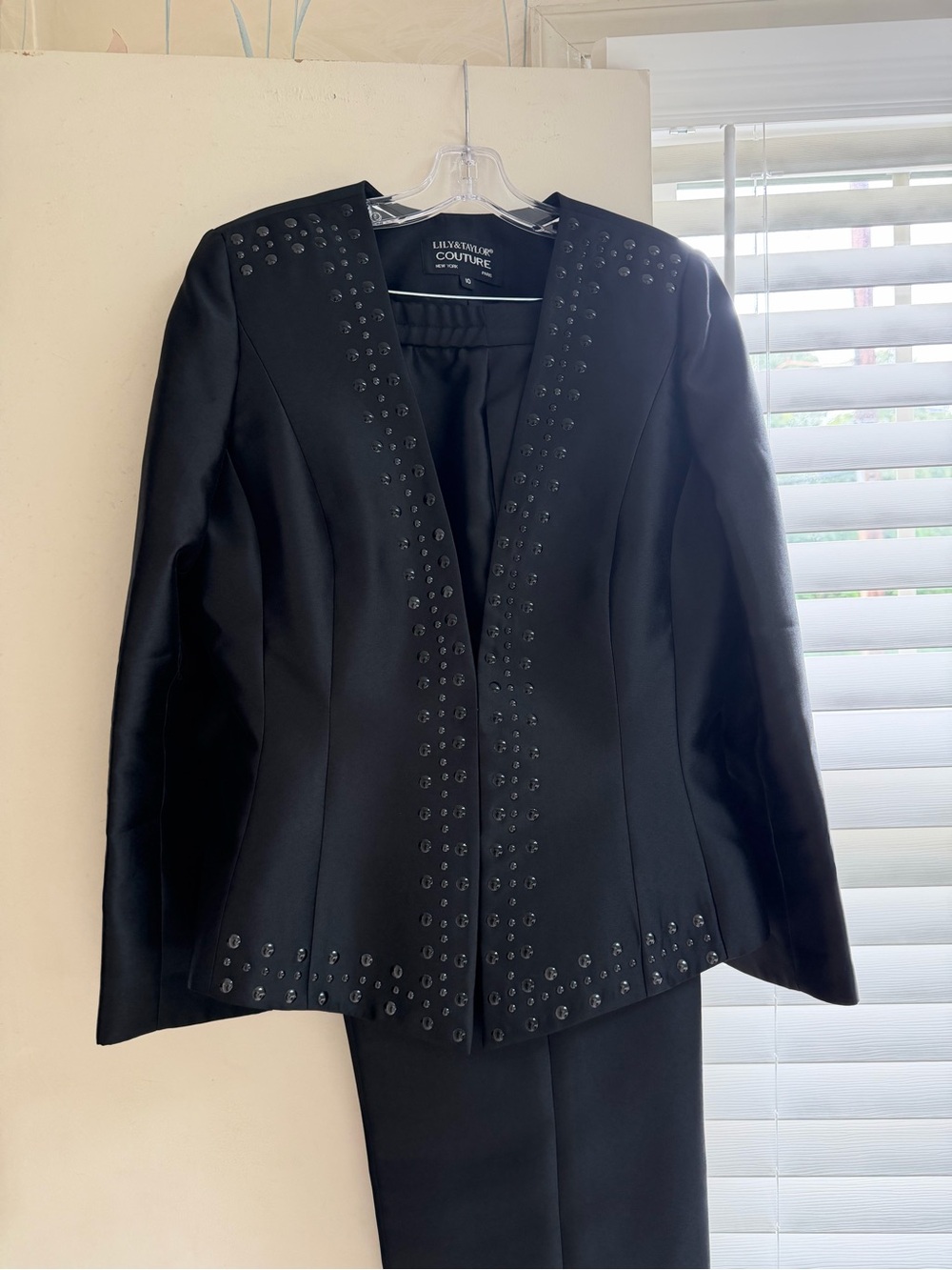 NWOT - by Taylor -  Black Studded Blazer Jacket and Slacks